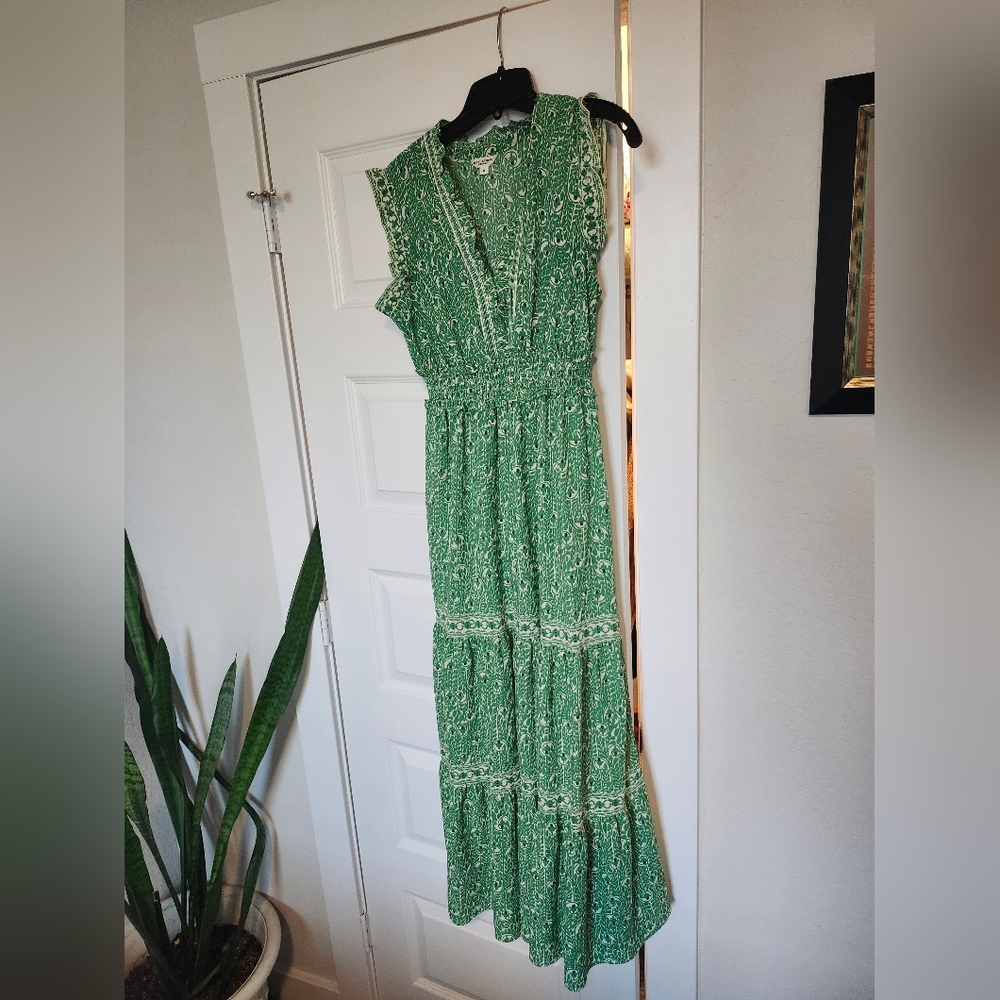 Max Studio Green Floral Maxi Dress